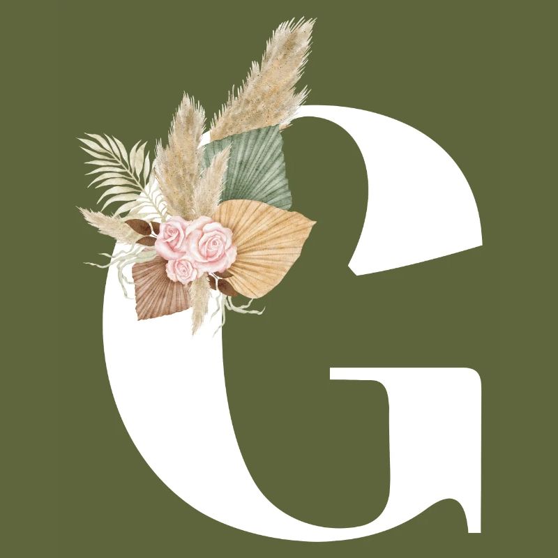lettre G fleuris
