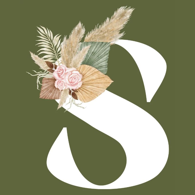 lettre S fleuris