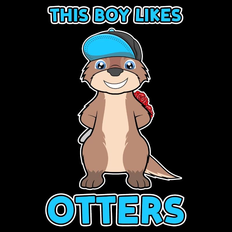 Boy Likes Otters Cooles Zitat Seeotter Waldtier