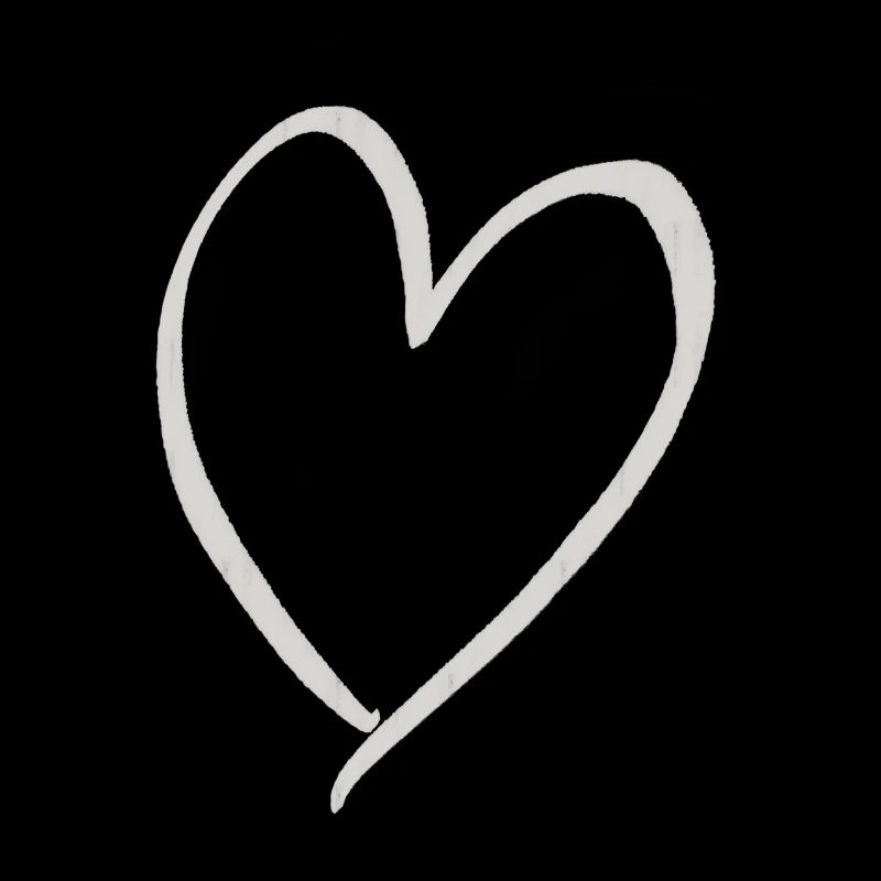 Heart black and white