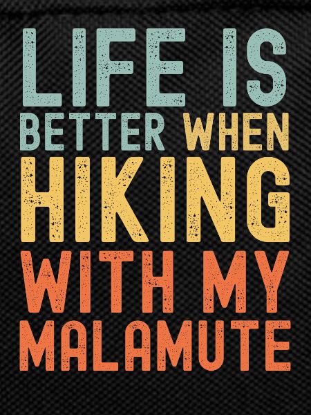Malamute Hiking dog retro