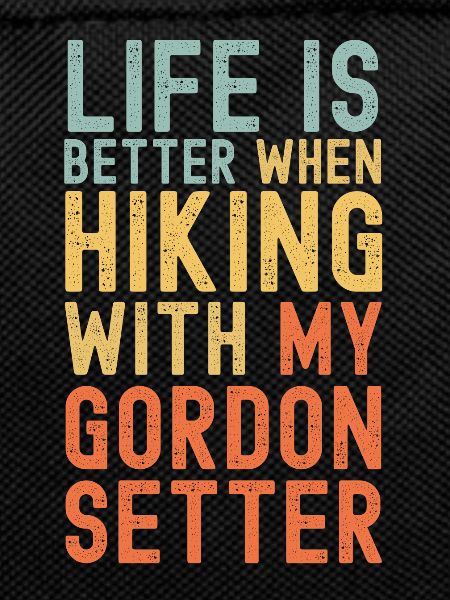 Gordon-Setter Hiking dog retro