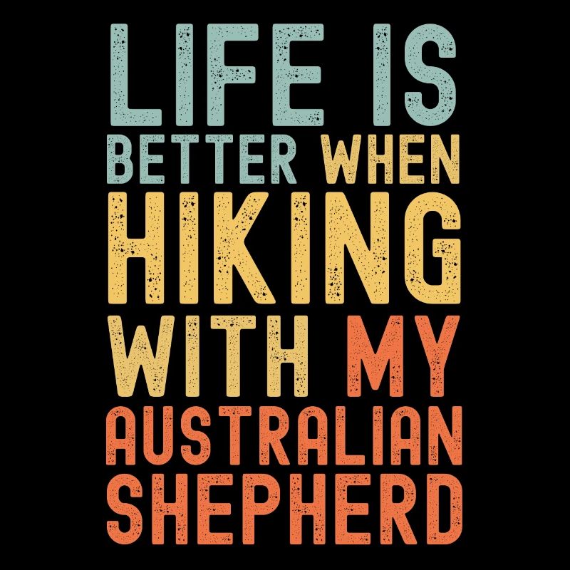 Australischer Schäferhund Wanderhund retro