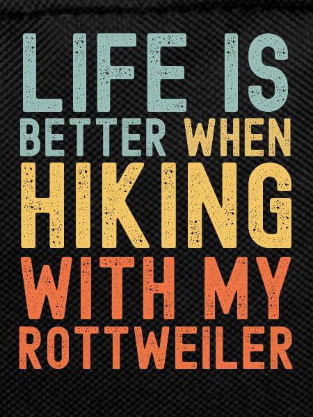 Rottweiler Hiking dog retro