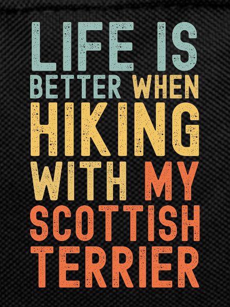 Scottish-Terrier Hiking dog retro