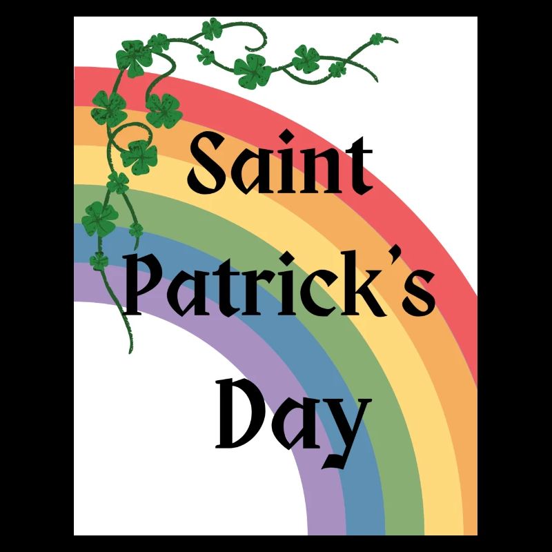 Fête de la Saint-Patrick avec arc-en-ciel