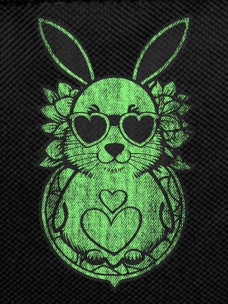 Rabbit with heart Easter used-look