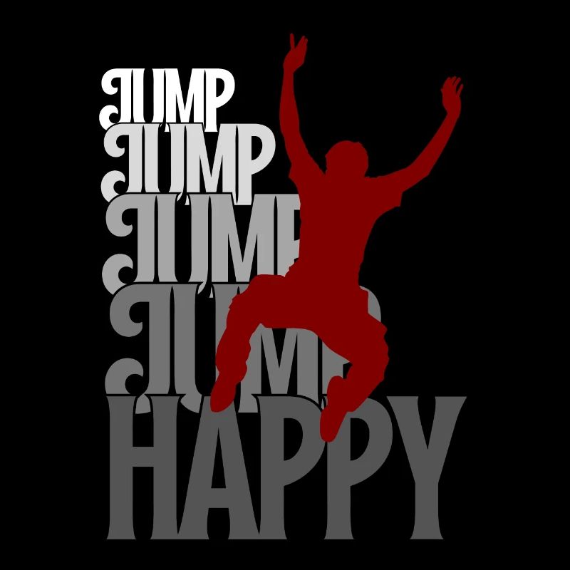 jump happy jumping happy human