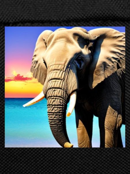 Elephant at sunset