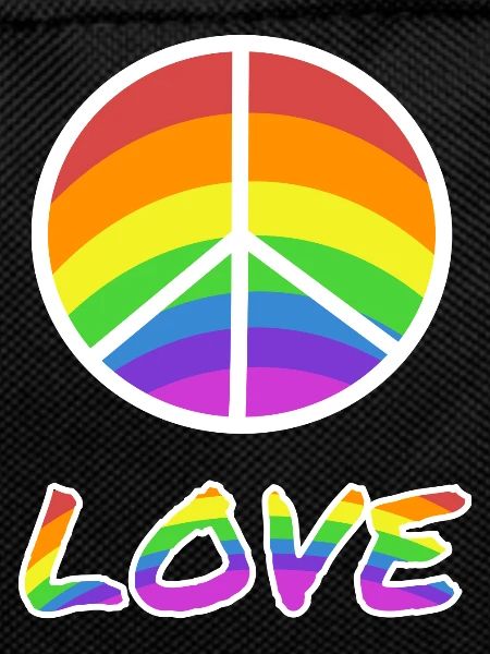 Peacezeichen Love Regenbogen