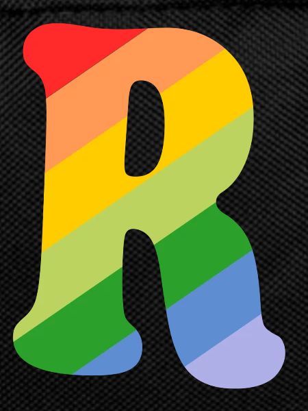 Letter R rainbow