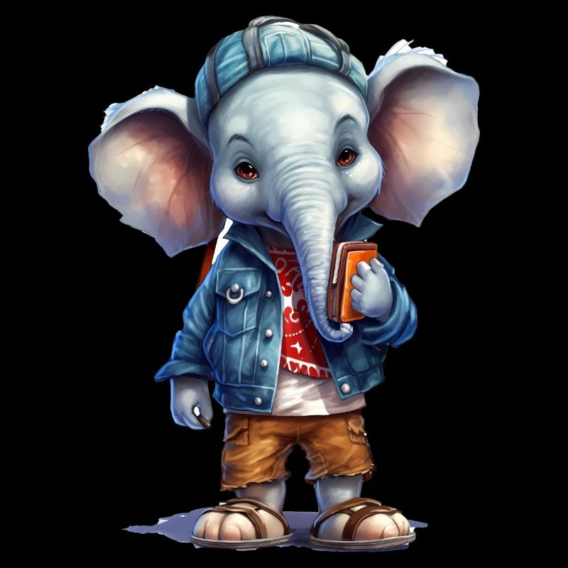 Dessin animé d’éléphant mignon