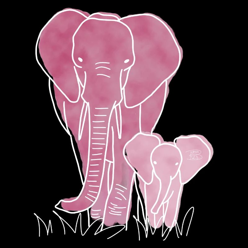 « Elephant », Boho Line Art Design, série « Big 5 »