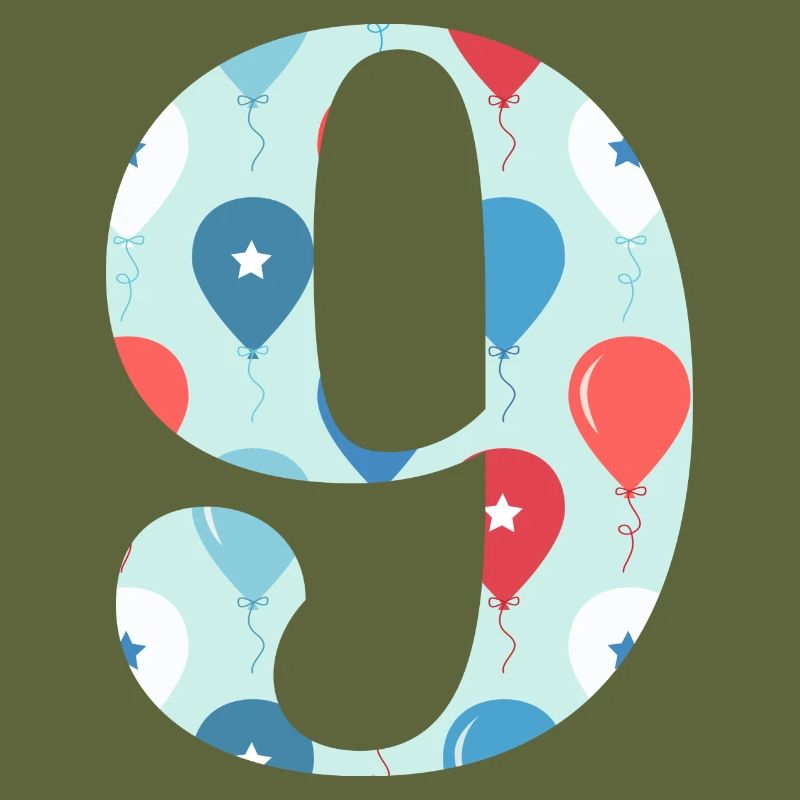 9th anniversary balloon