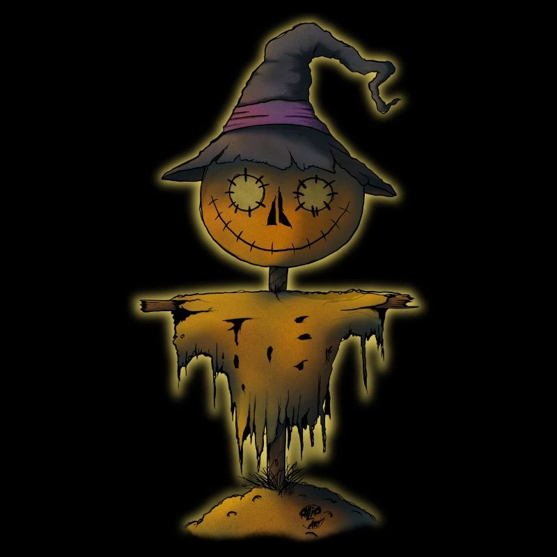 Glowing Witch Scarecrow