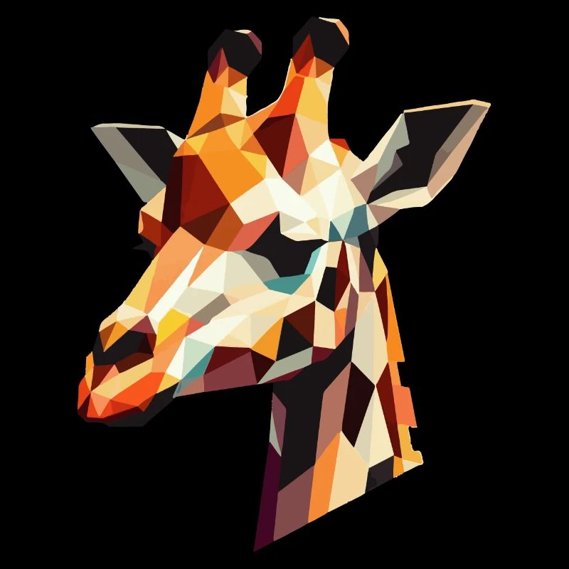 Giraffe Kopf Geometrisch