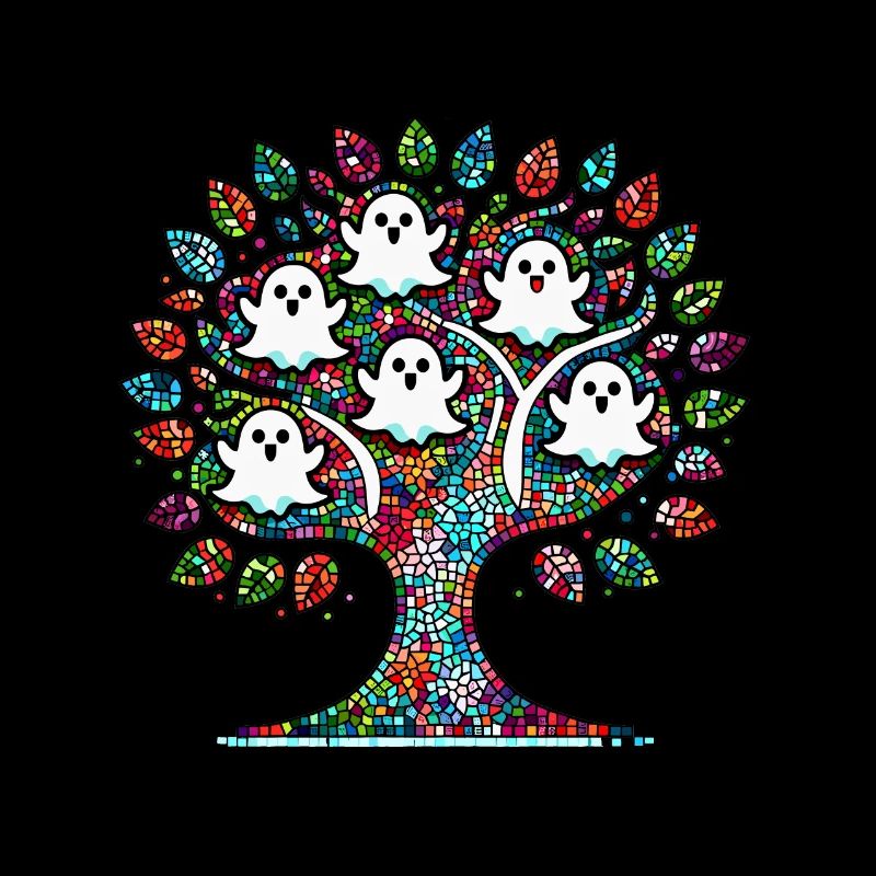 Mosaic Ghost Tree T-Shirt