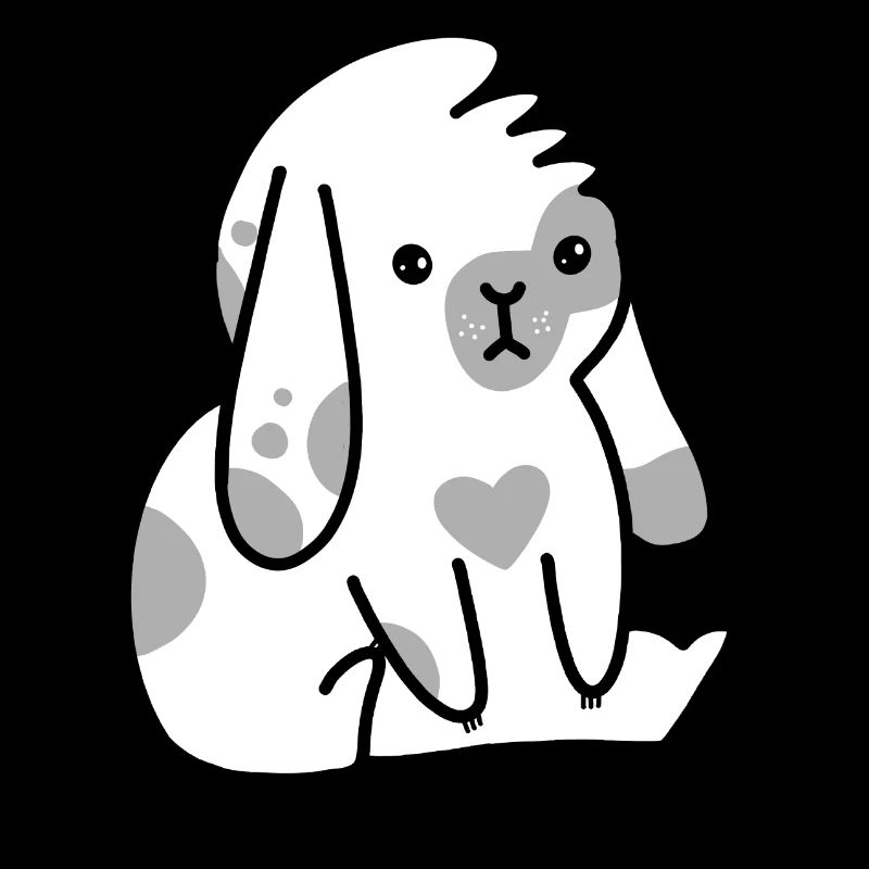 Cute sitting White Bun Bunny