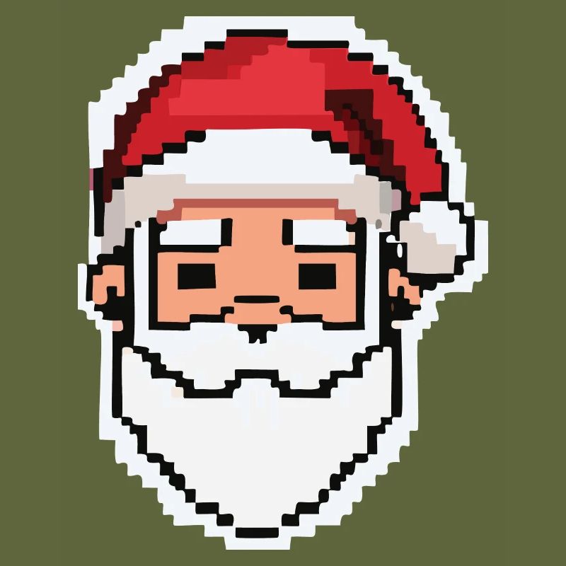 Père Noël 8 bits / Joyeux Noël / Pixel Art