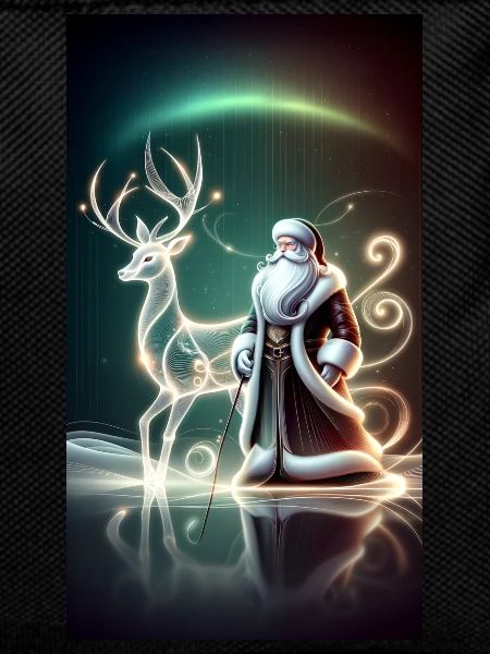 Reindeer with Santa Futuristic