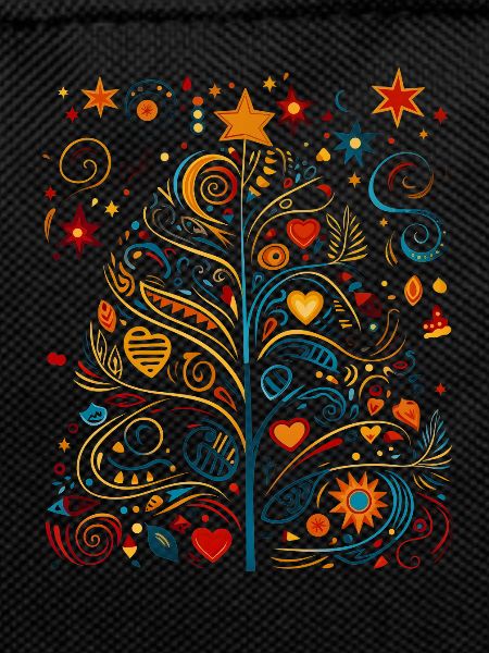Saisonale Pracht! Lebendiger Pop-Art-Weihnachtsbaum