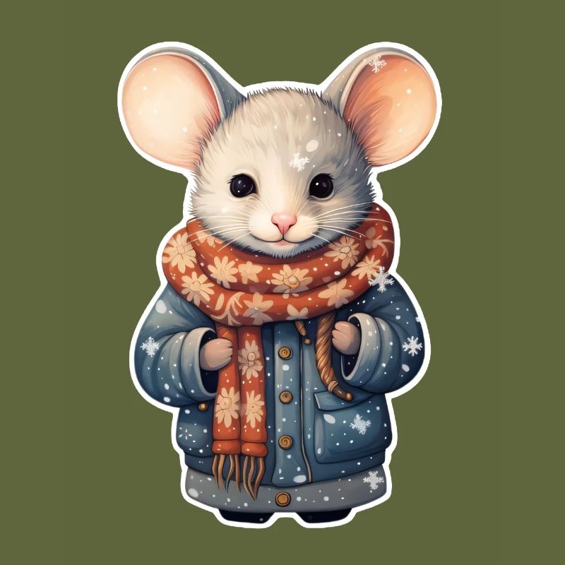 Cute Winter Mouse
