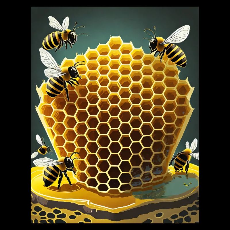 Ich bin ein cooler stolzer Imker-Logo-Designer