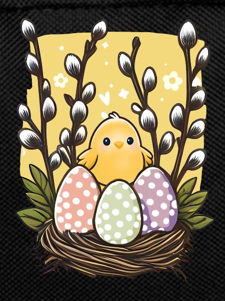 Easter eggs and willow twigs
