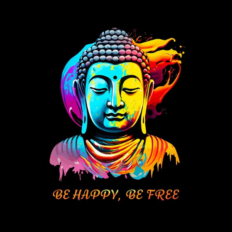 Buddha. Be happy, Be free