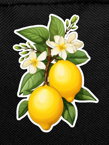 Lemons with blossom