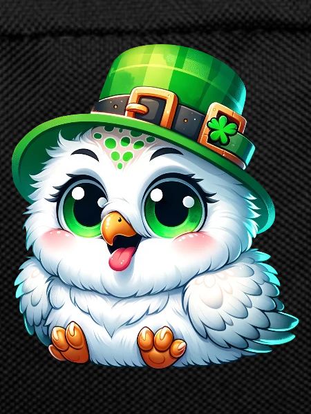 St. Patrick's Cute Snowy Owl