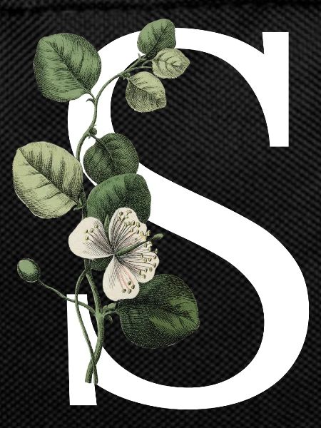 Green Botanical Letter S