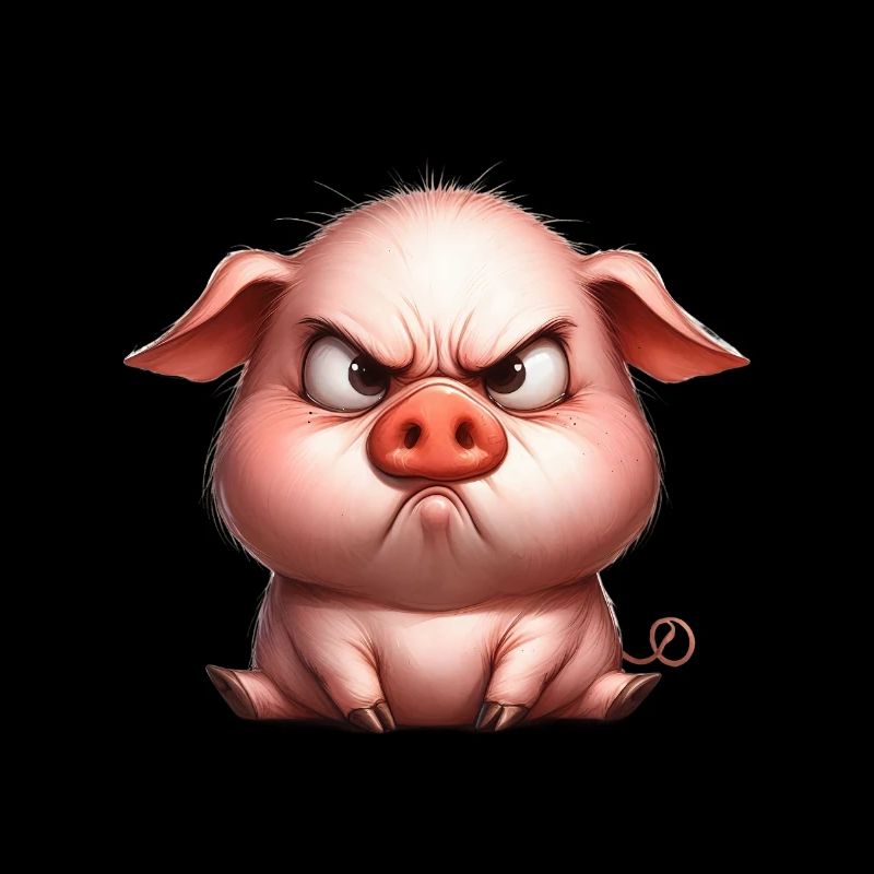 Ernsthaftes Schweinchen