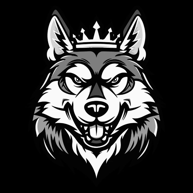 Husky Dog Head Crown