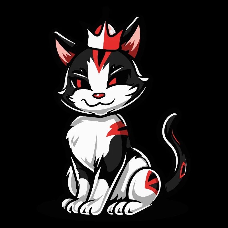 Katze Comic Krone
