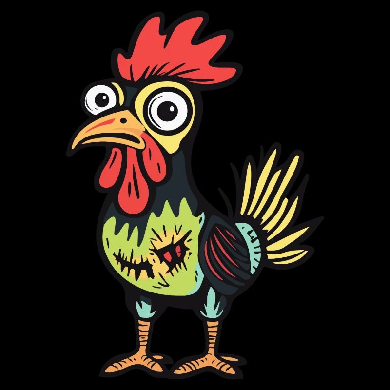 Rooster Halloween Comic