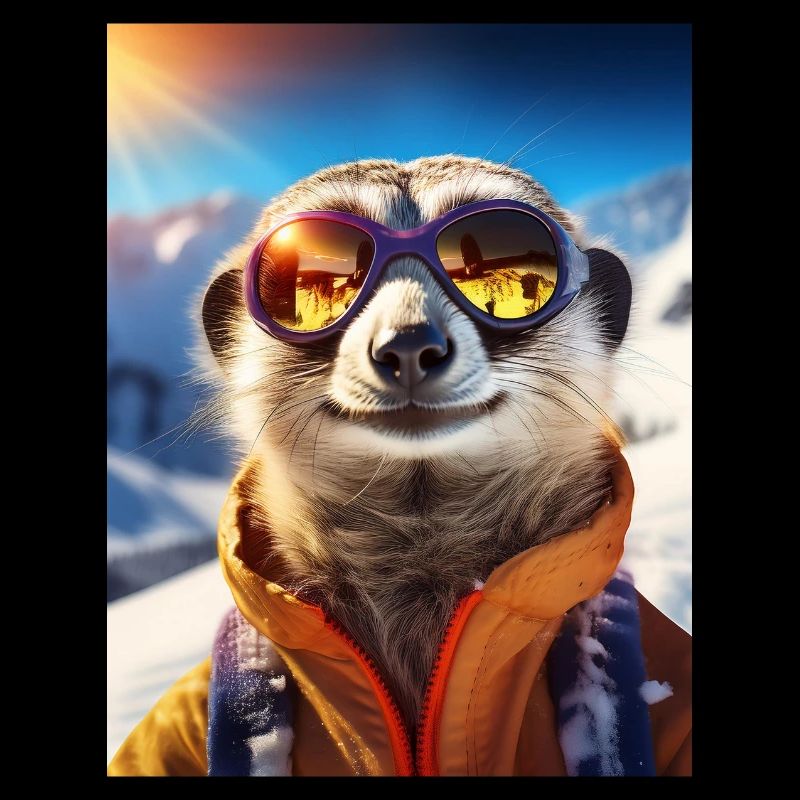 Erdmännchen im Skiurlaub