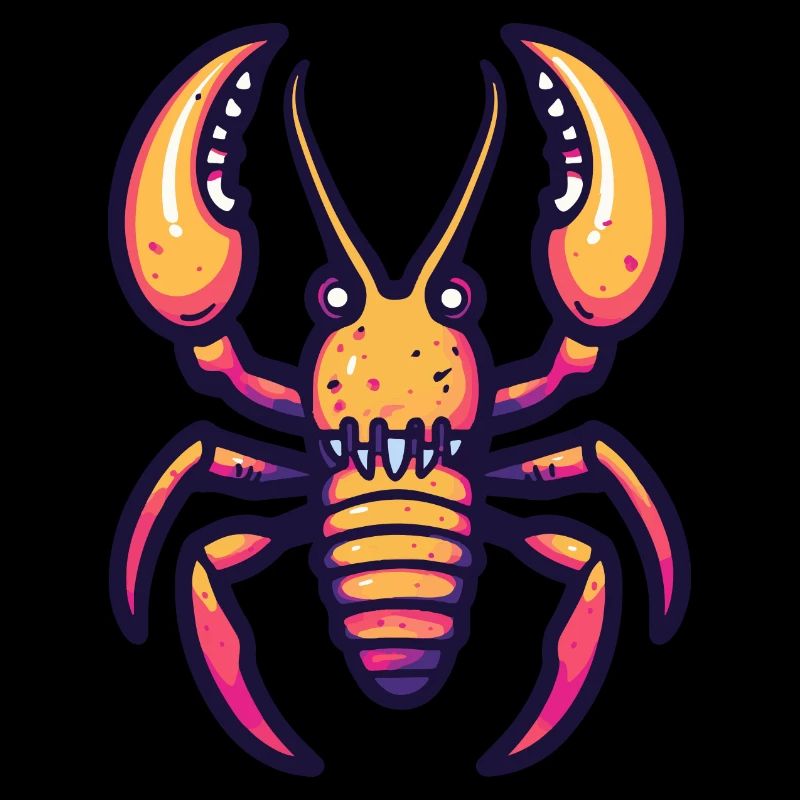 Lobster Crab Halloween Comic Funny