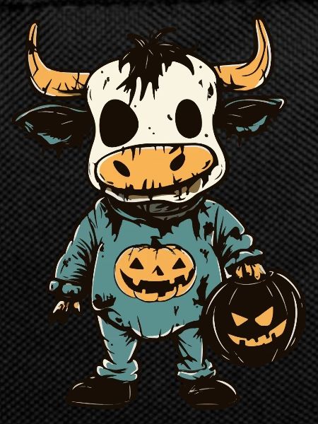 Cow Halloween Funny Zombie