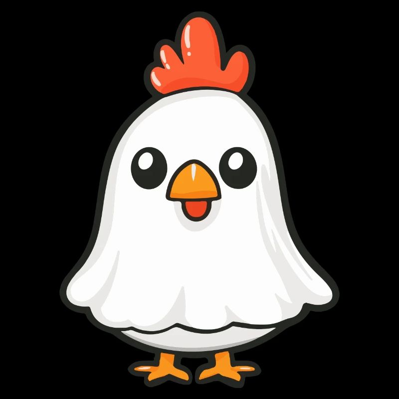 Rooster Halloween Funny Ghost
