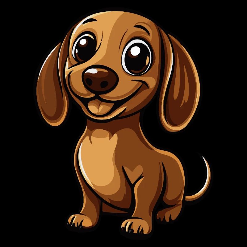 Teckel BadgerDog Bande dessinée Mignon