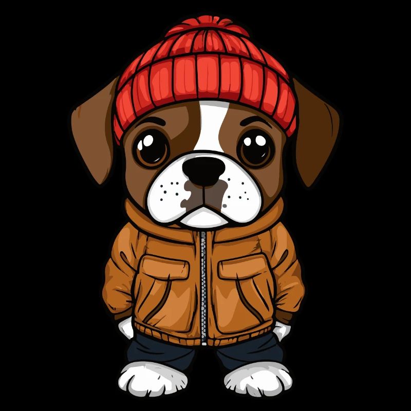 Boxer Hund Winter