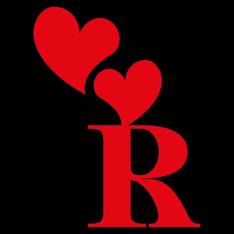 Buchstabe r rotes Herz