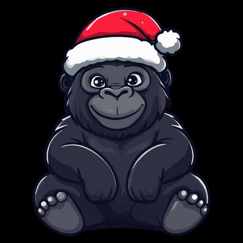 Gorilla Christmas Cute