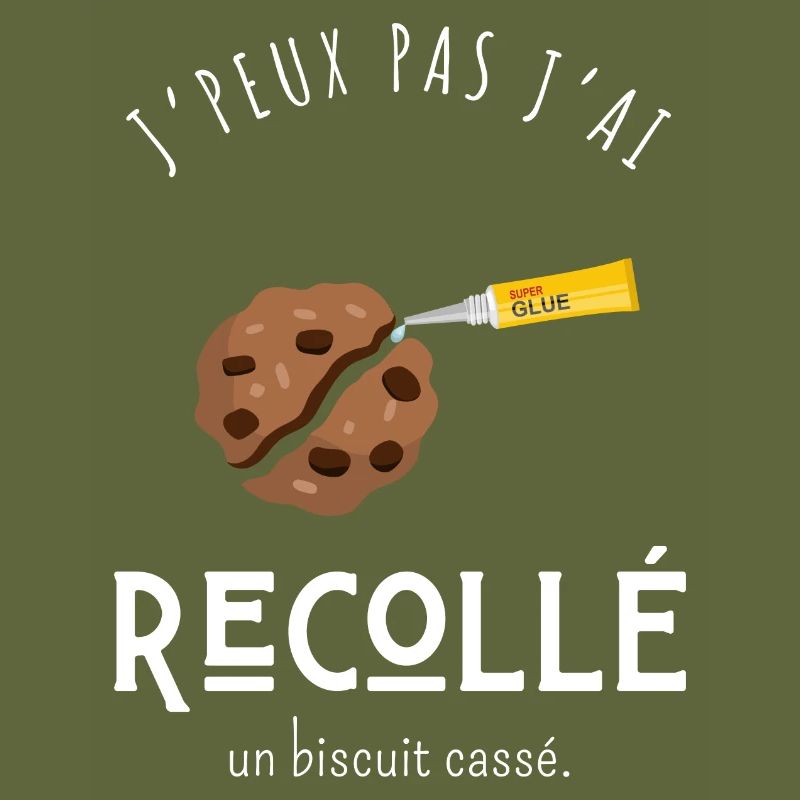I can't I glued back a broken biscuit - humor