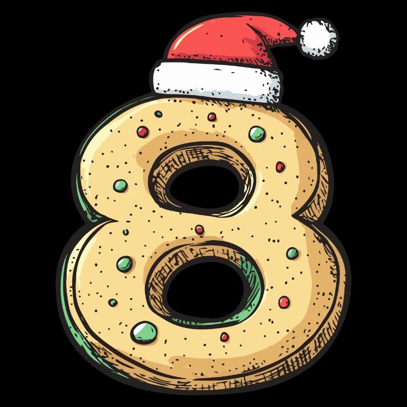 8 Number Christmas Biscuit