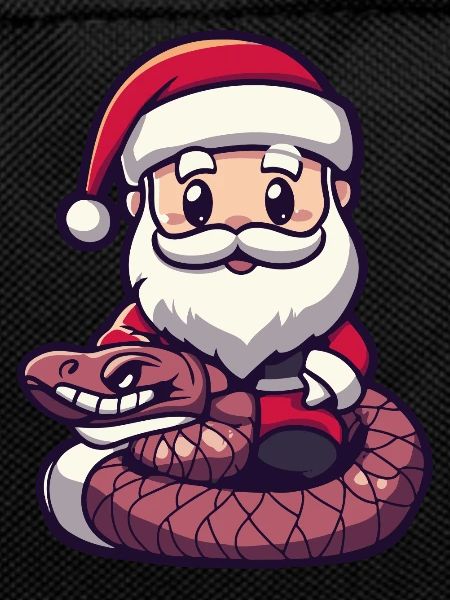 Snake Cobra Santa Claus Cartoon