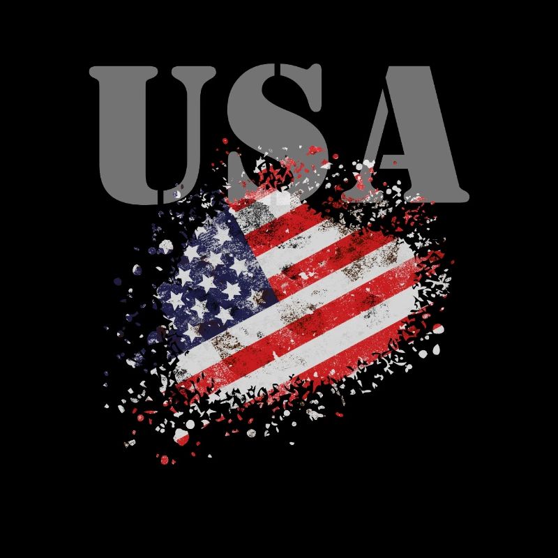 États-Unis avec drapeau