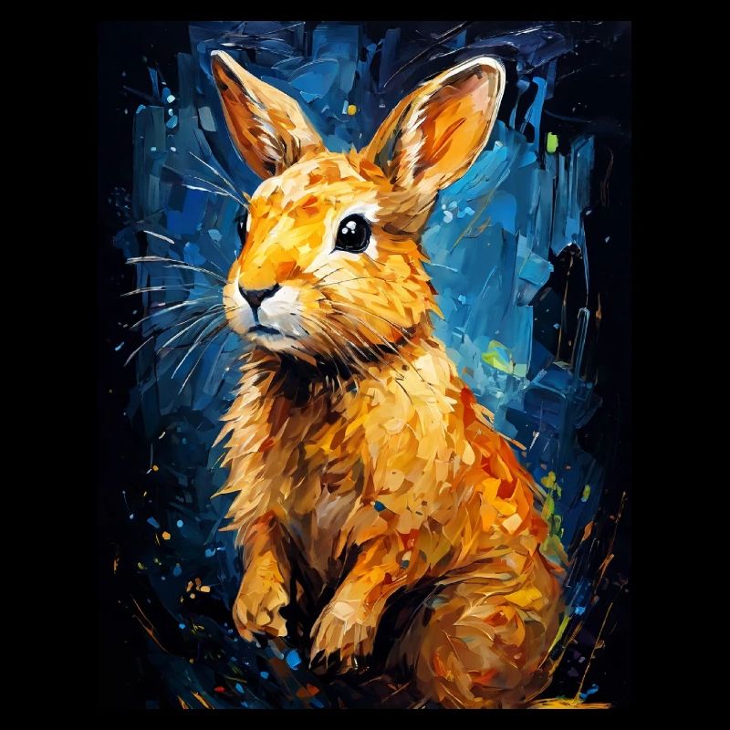 Rabbit in digital art