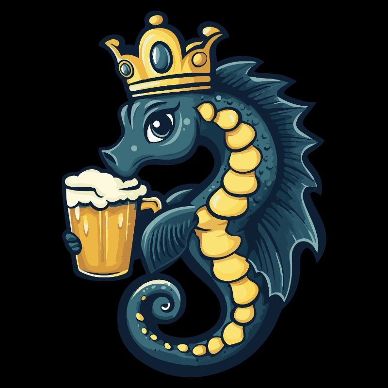 Seepferd Bier Lustig